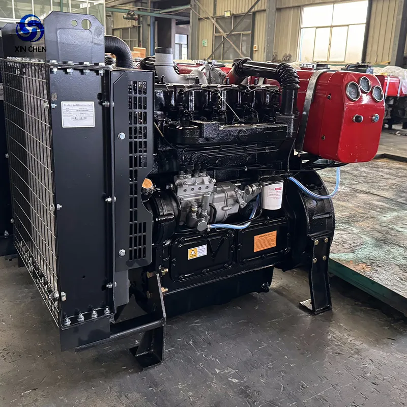 Motor Diesel Comercial Completo de Quatro Cilindros Pequeno Ricardo Weifang R4105 56kw 75HP 90HP Resfriamento a Água