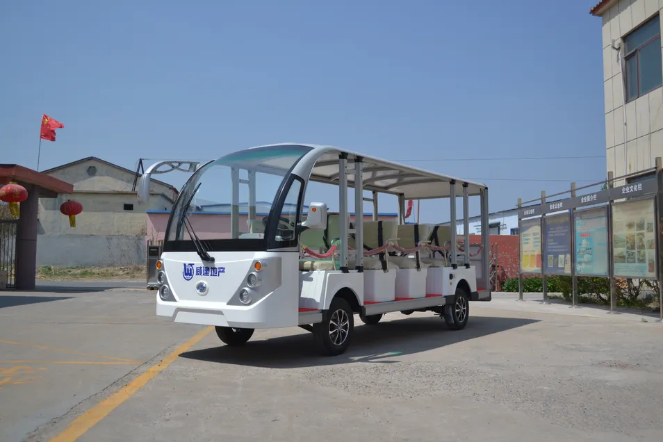 Detalhe do veículo elétrico de turismo