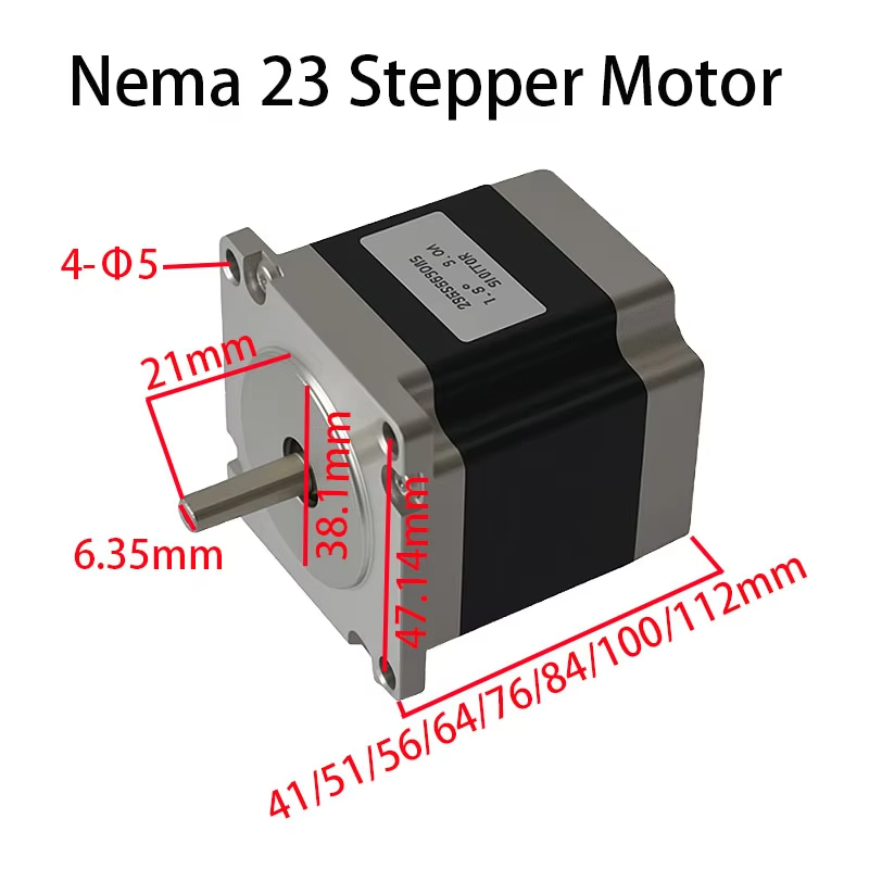 2 Fase NEMA 23 Motor de Passo 57bygh Motor CNC de Passo com CE 3A 4-Wire 1.2nm