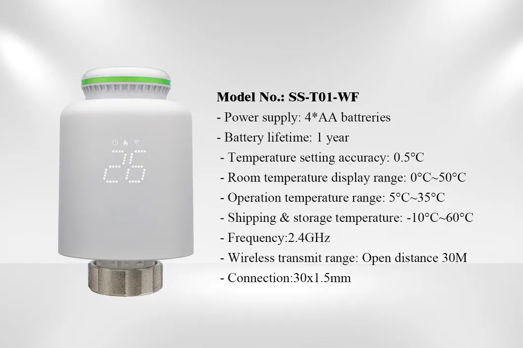 Válvula Termostática do Sistema de Aquecimento de Piso com Controle WiFi