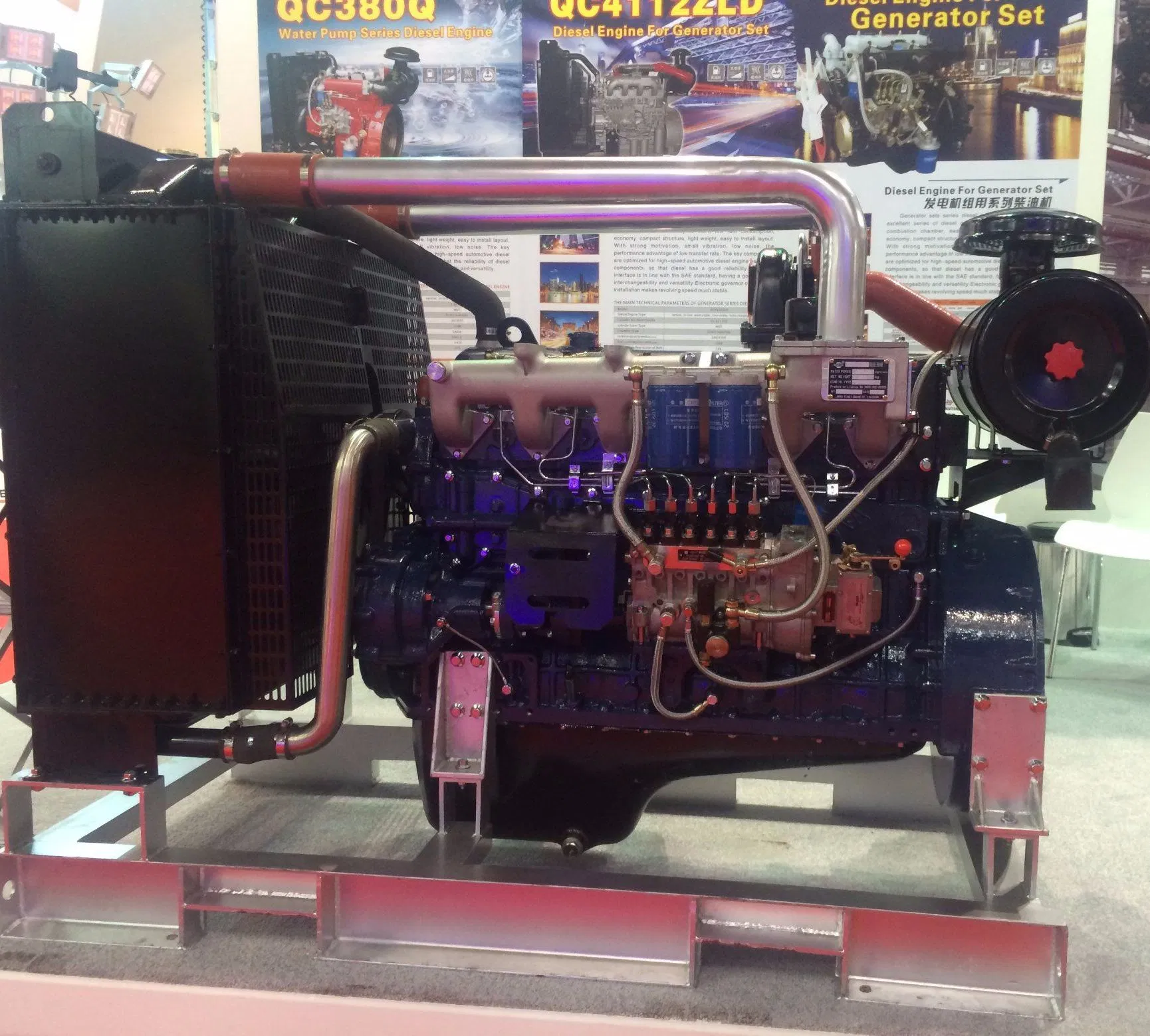 Motor diesel turboalimentado e com intercooler utilizado para gerador