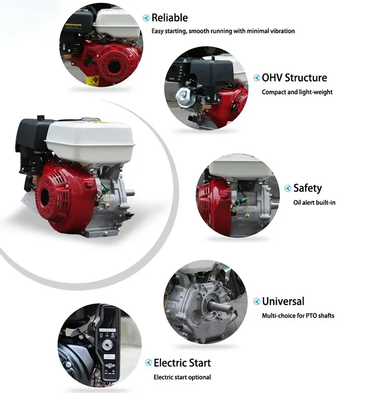 Ohv 13HP Motor a Gasolina 4 Cilindrada Única Gx160 Motor a Gasolina Melhor Qualidade e Preço