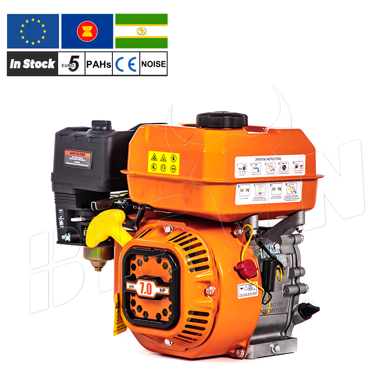 Bison China 170f 4 Motor de Stroke, Motores a Gasolina Pequenos Refrigerados a Ar com Partida Elétrica, Bombas de Água Motor a Gasolina