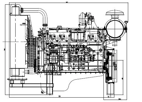 Motor diesel turboalimentado e com intercooler utilizado para gerador