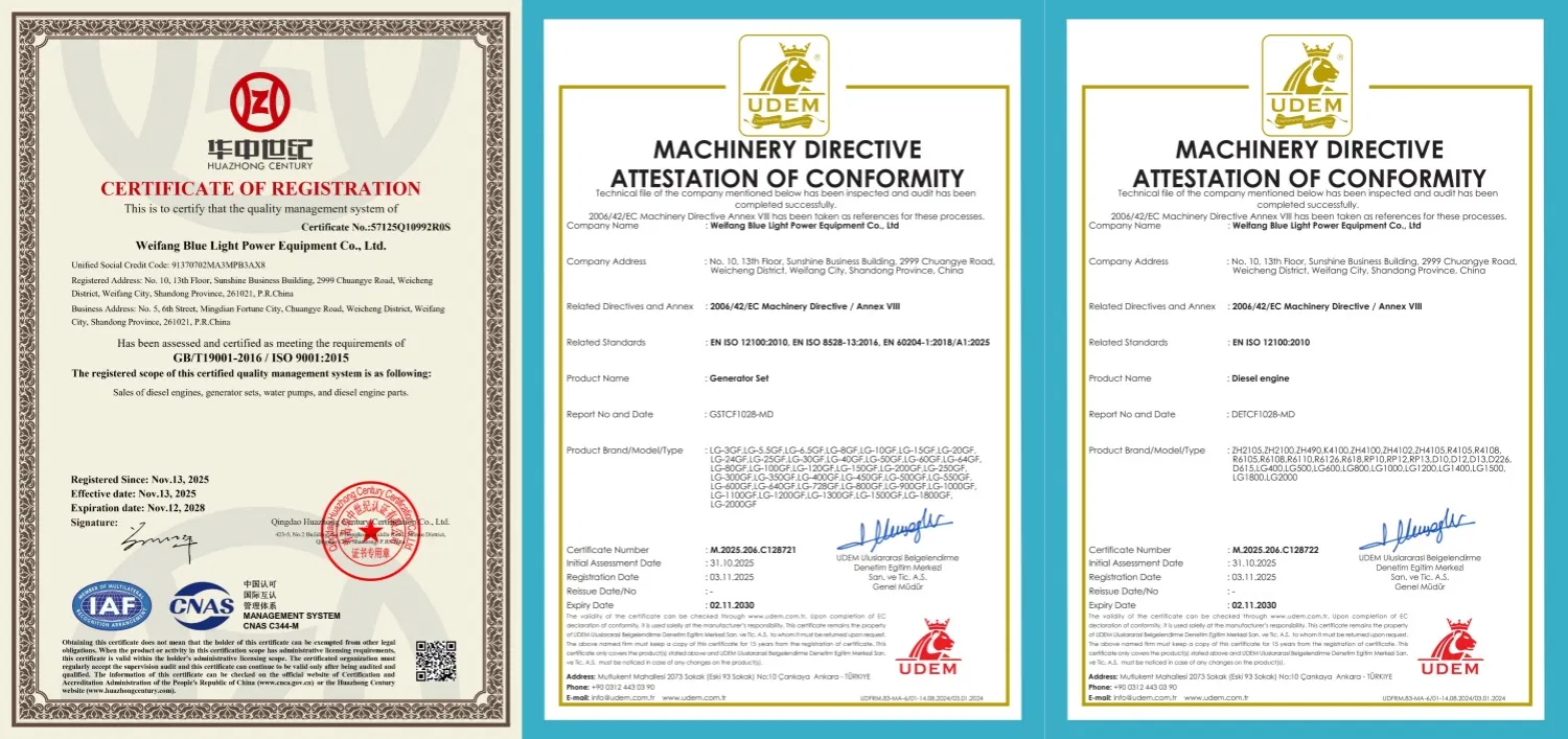 Certificações do Motor Diesel