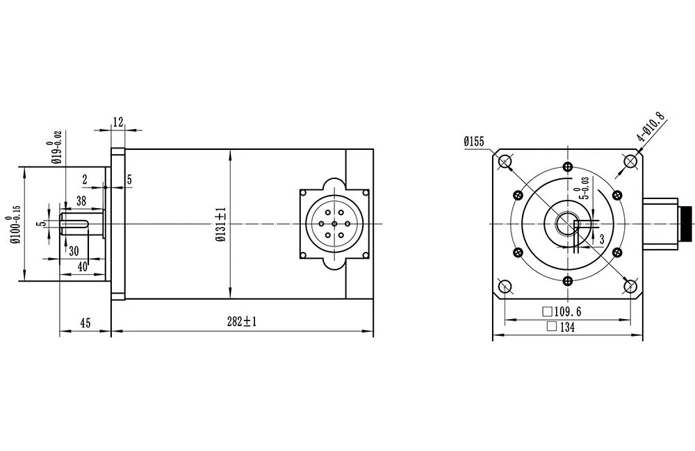 NEMA 52 130mm 50n. Motor de Passo de Grande Torque