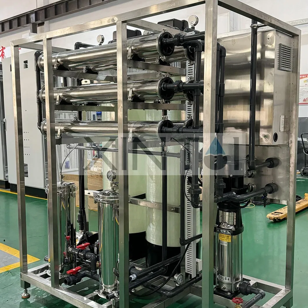 1500lph Sistema de Filtragem de Água Tanques de Filtro FRP Controle Automático de Válvula Lavagem Reversa Sistema de Tratamento de Água por Osmose Reversa