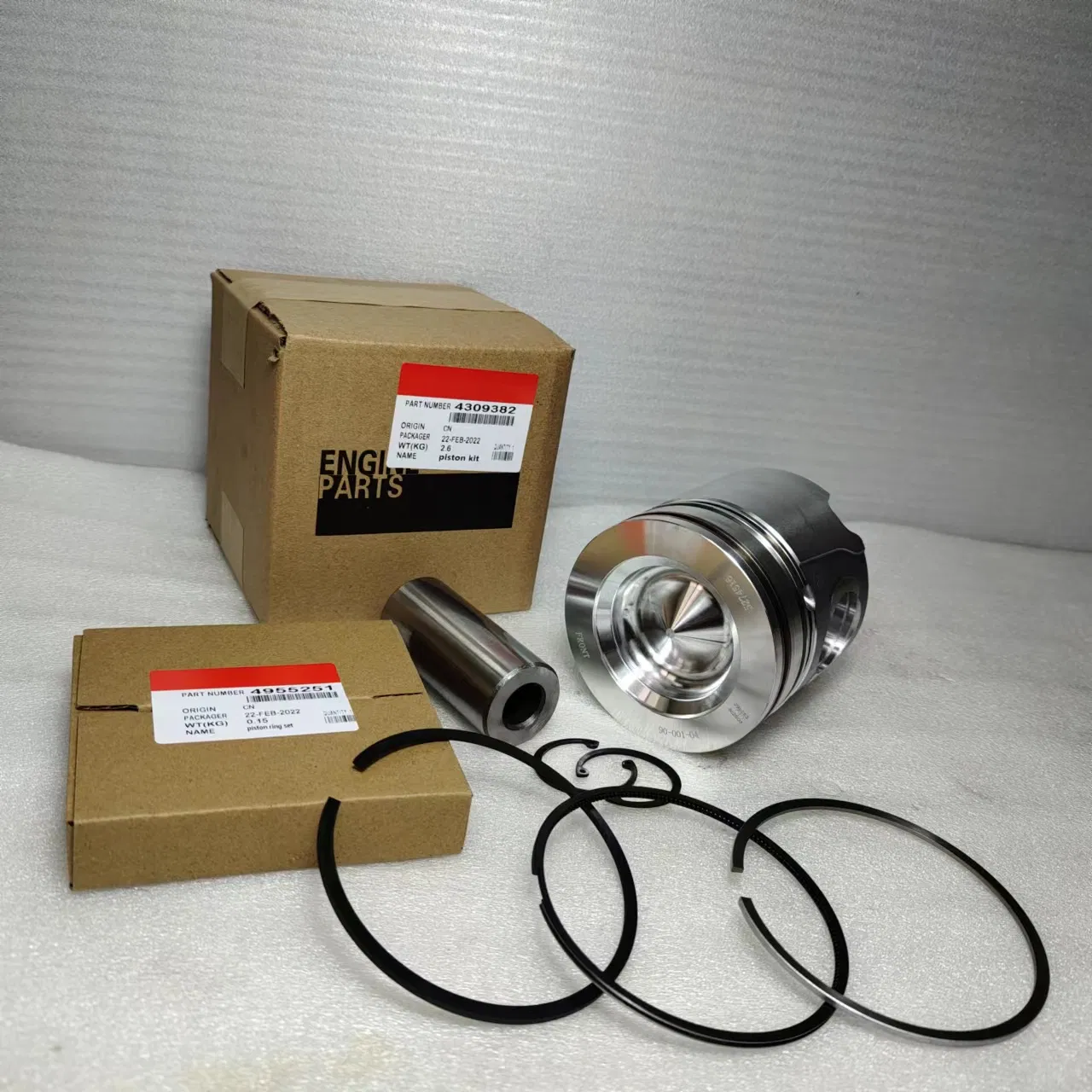 Kit de Pistão 4309382 4309383 4309386 5274516 Motor Diesel Qsb6.7 para Peças de Reposição de Escavadora