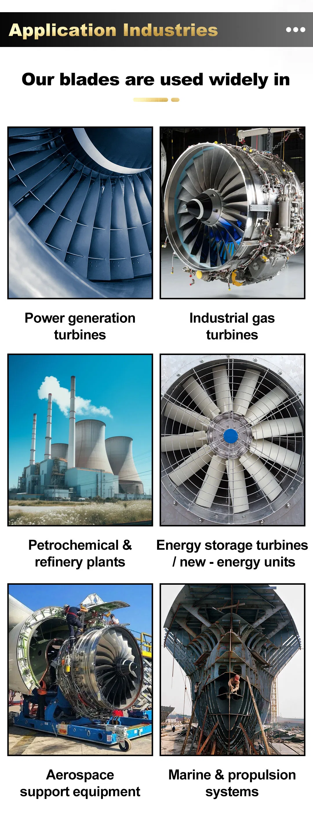 Turbina a gás usada, turbina a gás de segunda mão para geração de energia