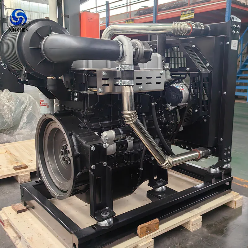 Motor Diesel Comercial Completo de Quatro Cilindros Pequeno Ricardo Weifang R4105 56kw 75HP 90HP Resfriamento a Água