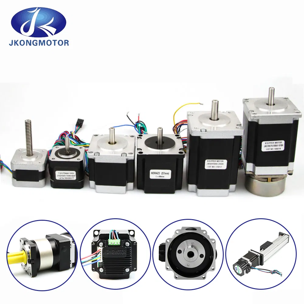 2 Fase NEMA23 1n. M 2n. M 3n. M Jk57HS 57bygh Motor de Passo Elétrico CNC Híbrido com Redutor Planetário / Freio / Encoder / Controlador