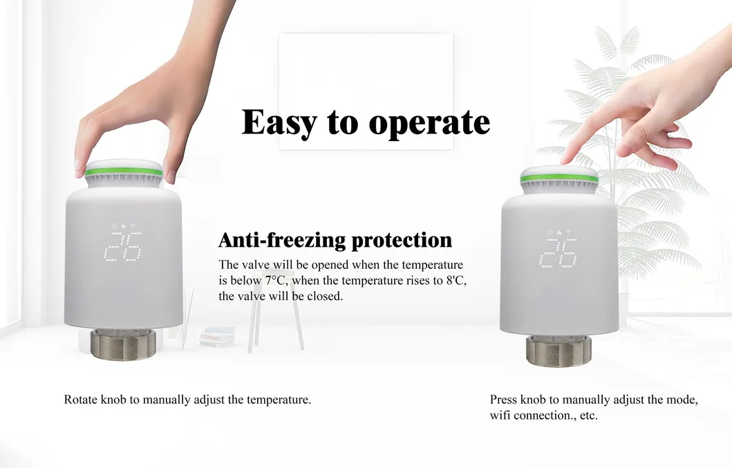 Válvula Termostática do Sistema de Aquecimento de Piso com Controle WiFi