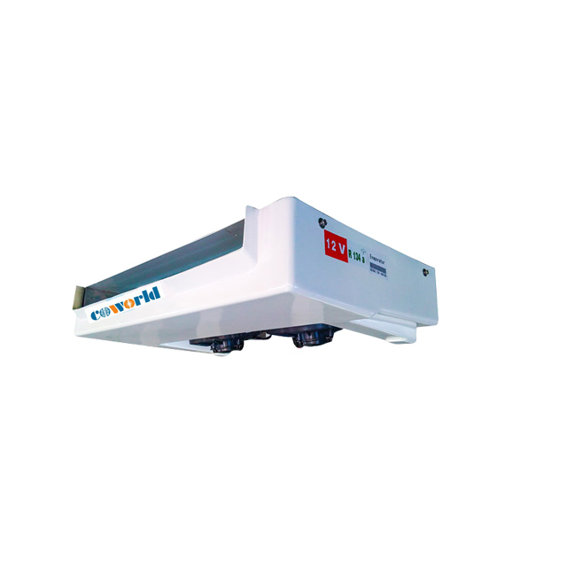 Potência do Motor Mecânico CE Fábrica Barata R134A Vegetal Congelado Flor Frango Montado na Frente 12V Sistema de Resfriamento de Caminhão Leve com Evaporador de Tubo de Cobre