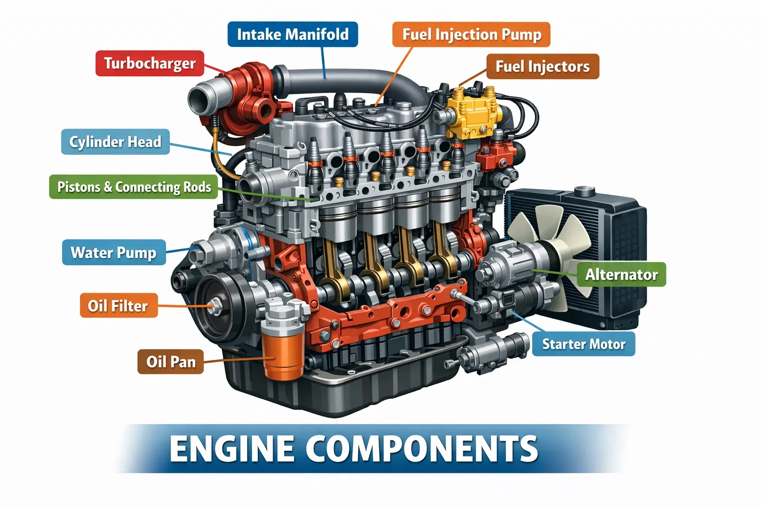 Motor D6e Cilindro 6 Motor Diesel para Escavadeira e Máquinas