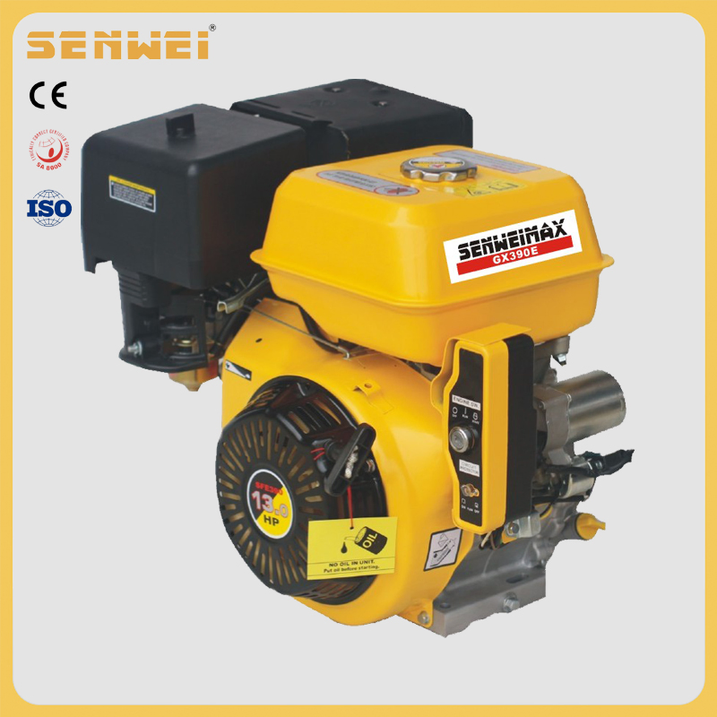 Senweimax Gx200e Motor a Gasolina Completo com Polia e Alerta de Óleo, Partida Elétrica, 6.5HP