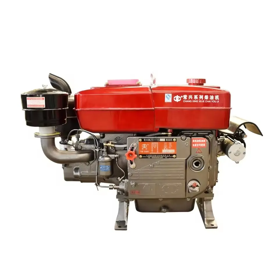 Modelo Popular Zs1115 Motor Diesel de Cilindro Único 24HP Refrigerado a Água 4 Motor Diesel de Curso