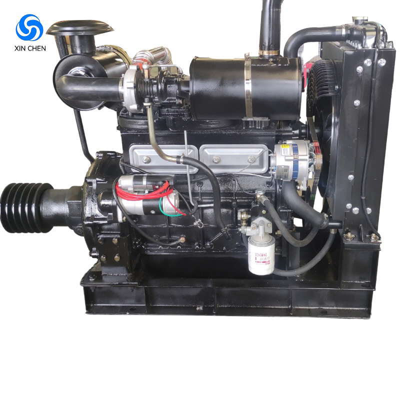 Motor Diesel Comercial Completo de Quatro Cilindros Pequeno Ricardo Weifang R4105 56kw 75HP 90HP Resfriamento a Água
