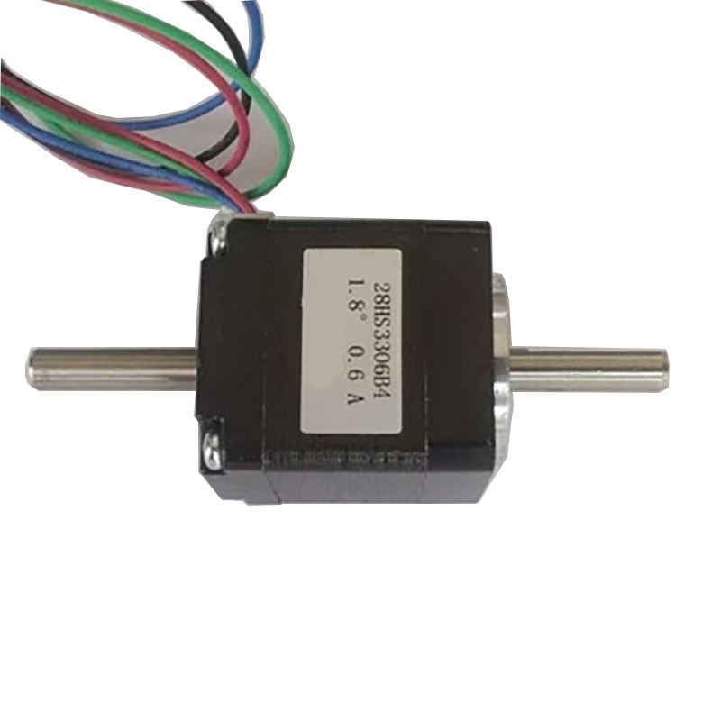 Motor de Passo Híbrido NEMA 11 com Eixo Duplo Alta Precisão 2 Motor de Passo de Fase CNC Comprimento 33mm CE para Máquinas Médicas e Têxteis
