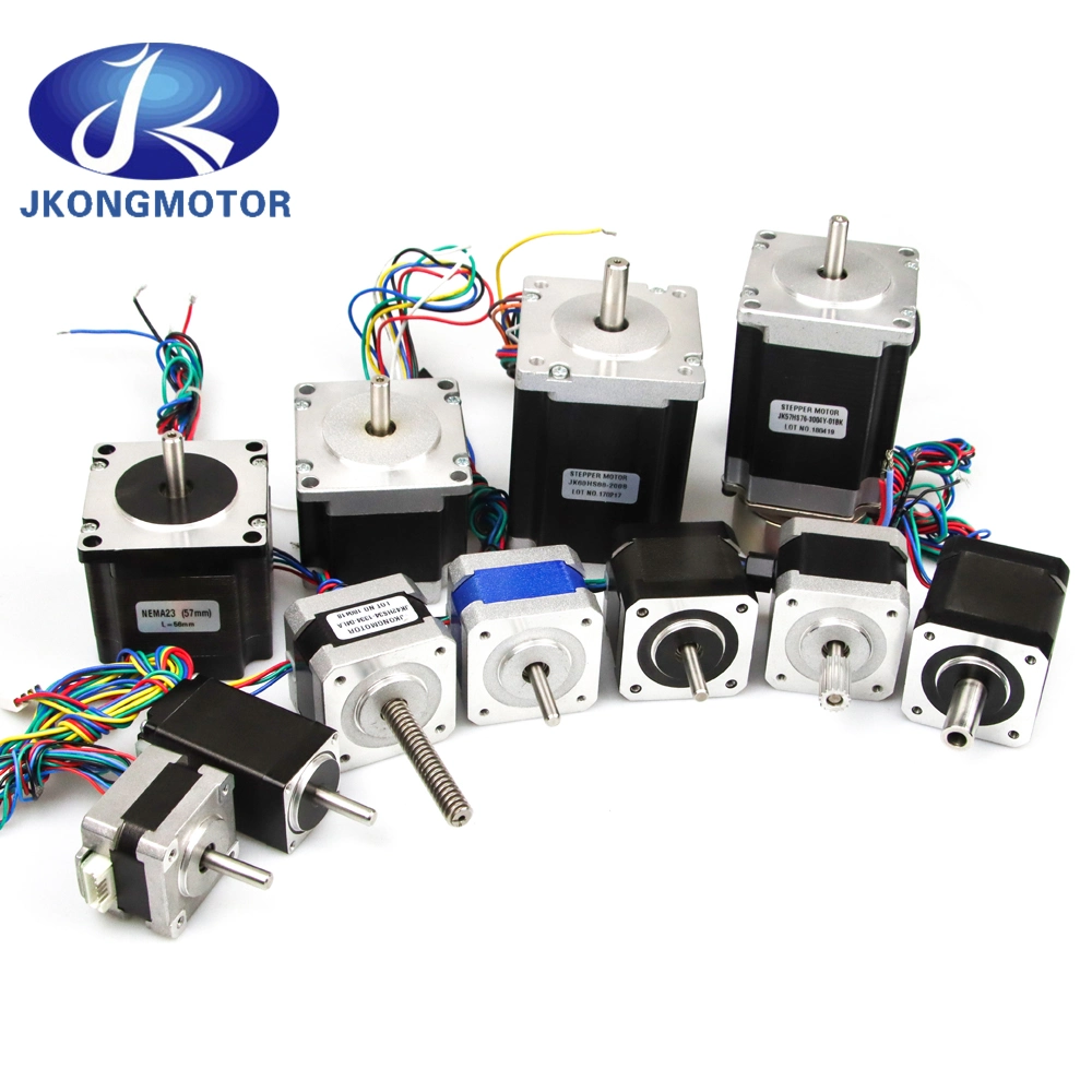 NEMA 8, 11, 14, 17, 23, 24, 34, 42, 52 Motor de Passo Híbrido Linear de Eixo Duplo para Máquina Médica CNC