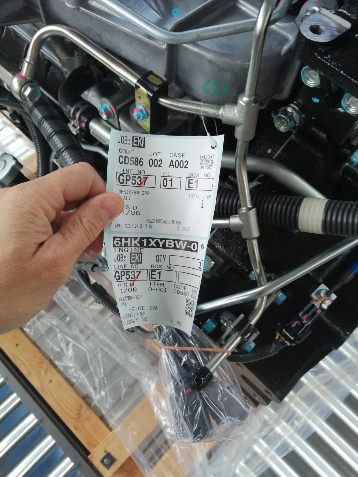 Isu Zu 4HK1 6HK1 6wg1 Conjunto Completo de Motor Diesel à Venda