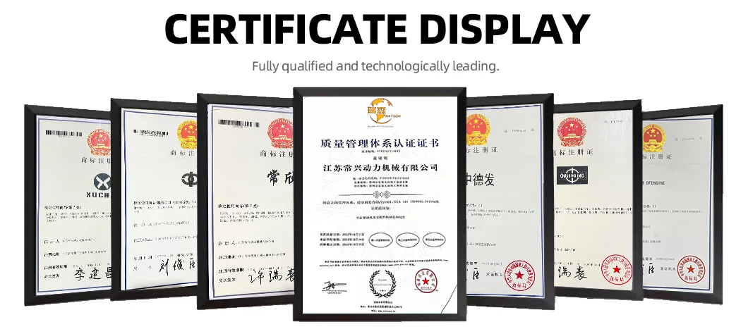 Certificados de Qualidade de Motor Diesel