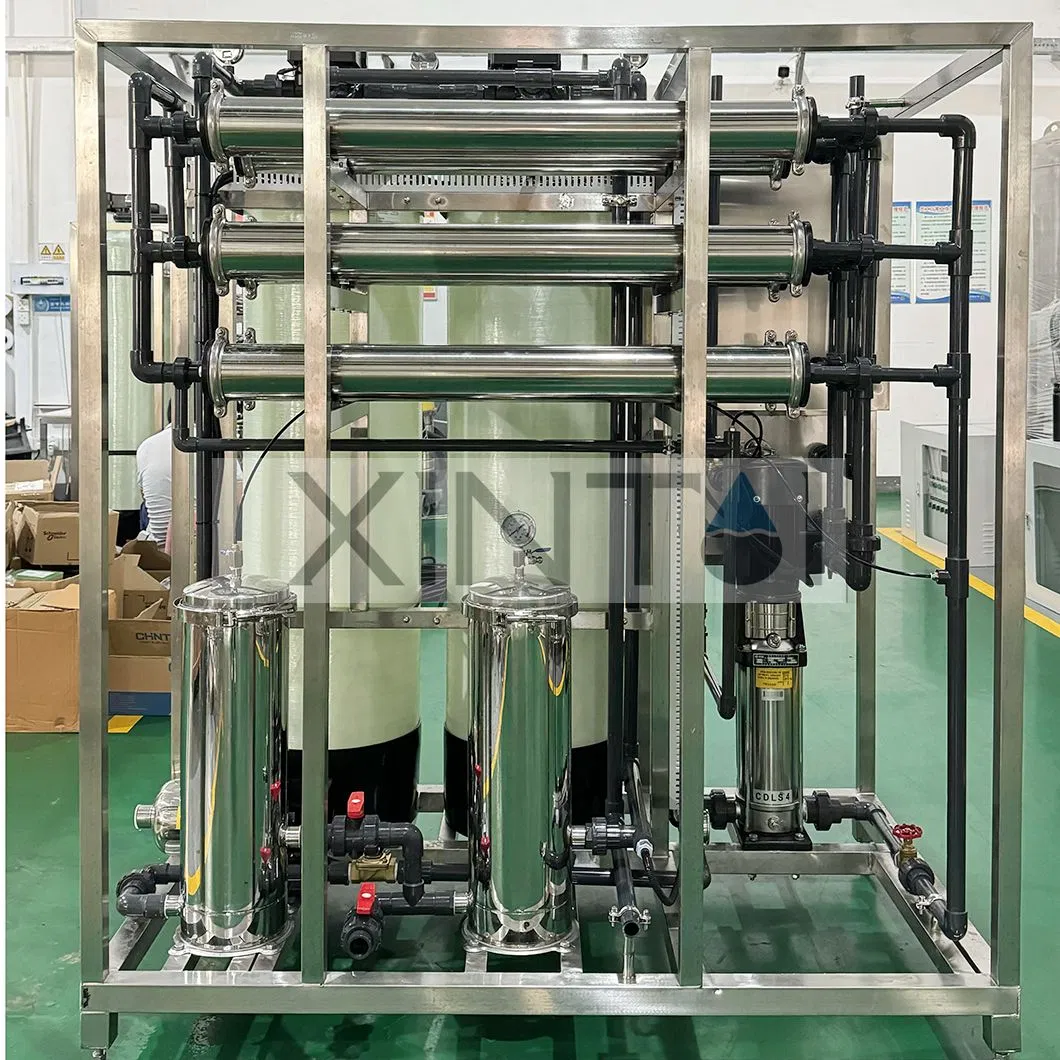 1500lph Sistema de Filtragem de Água Tanques de Filtro FRP Controle Automático de Válvula Lavagem Reversa Sistema de Tratamento de Água por Osmose Reversa