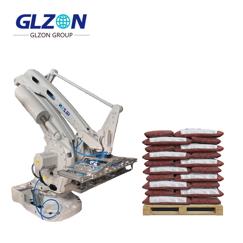 Palletização Robótica Automática para Sacos de Cimento Sistema de Palletização Robótica para Sacos com Válvula