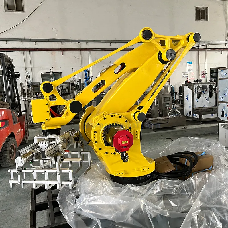Palletização Robótica Automática para Sacos de Cimento Sistema de Palletização Robótica para Sacos com Válvula