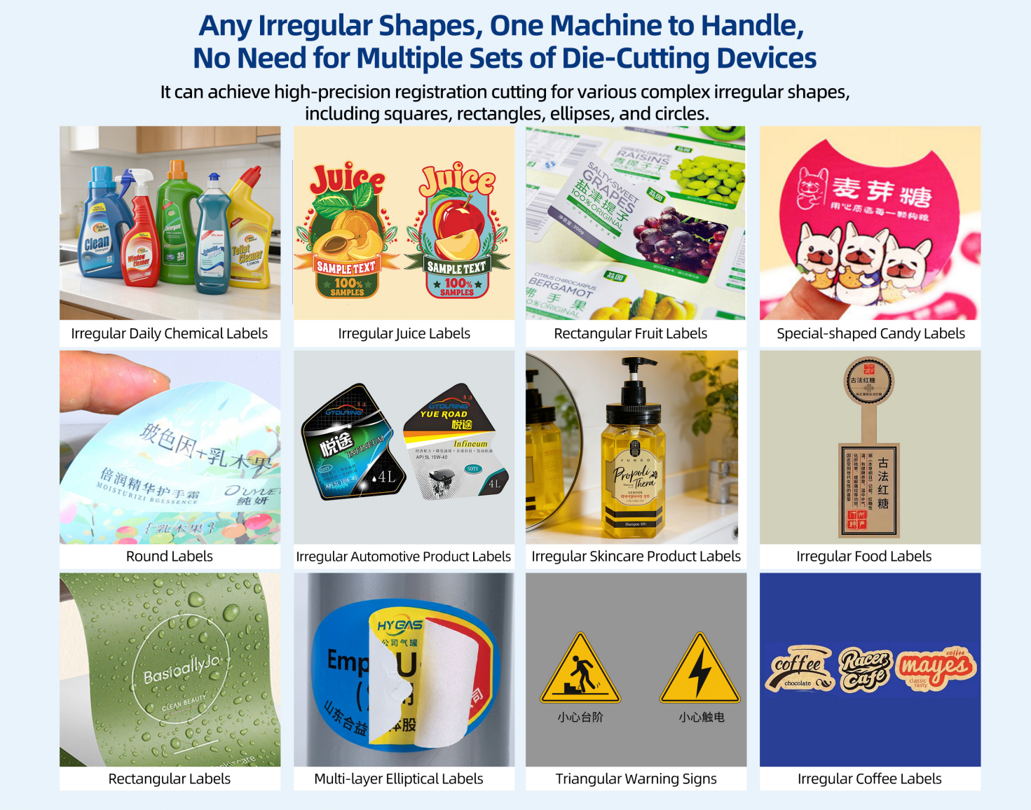 High Speed Roll To Roll 350mm Printing Size 3 Printheads All-in-one Labeling Machine Digital Label Machine