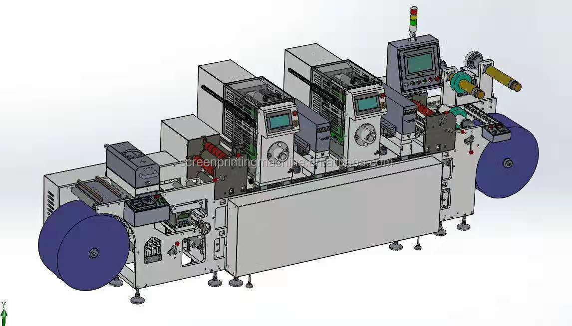 Automatic Intermittent Rotary Digital 6-Color 7-Station Label Printer Letterpress Printing Machine
