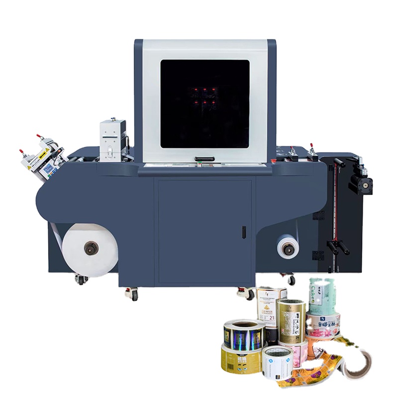 Automatic PET Film PVC Sticker Thermal Paper Label Printing Machine UV Digital Inkjet Adhesive Label Printer with CMYK Color