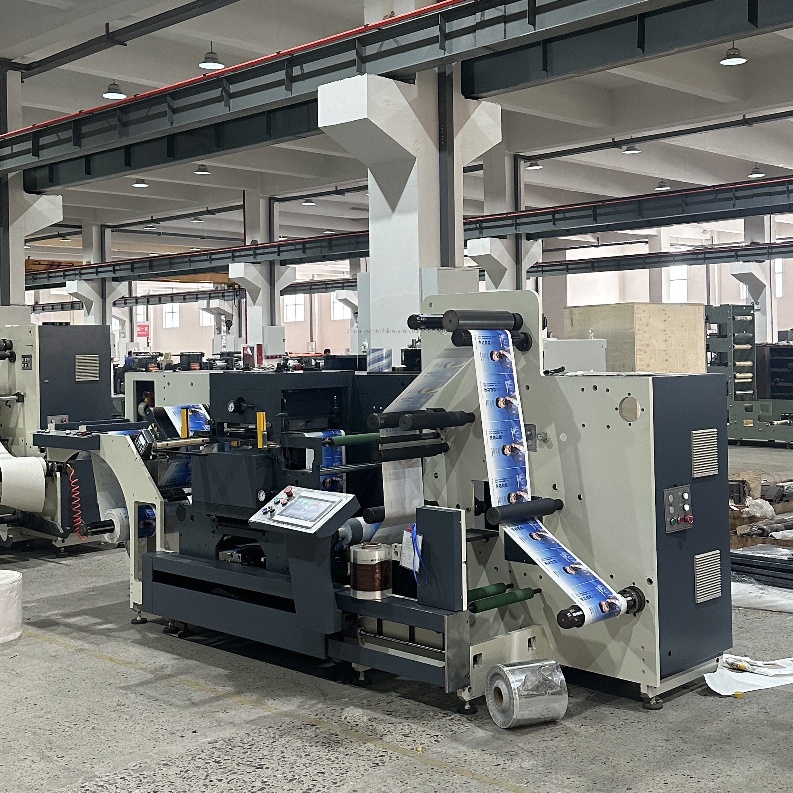 ZMQ-370 China Hot Sale Label Sticker Auto Semi Rotary Die Cutting Machine with Hot Foil Stamping