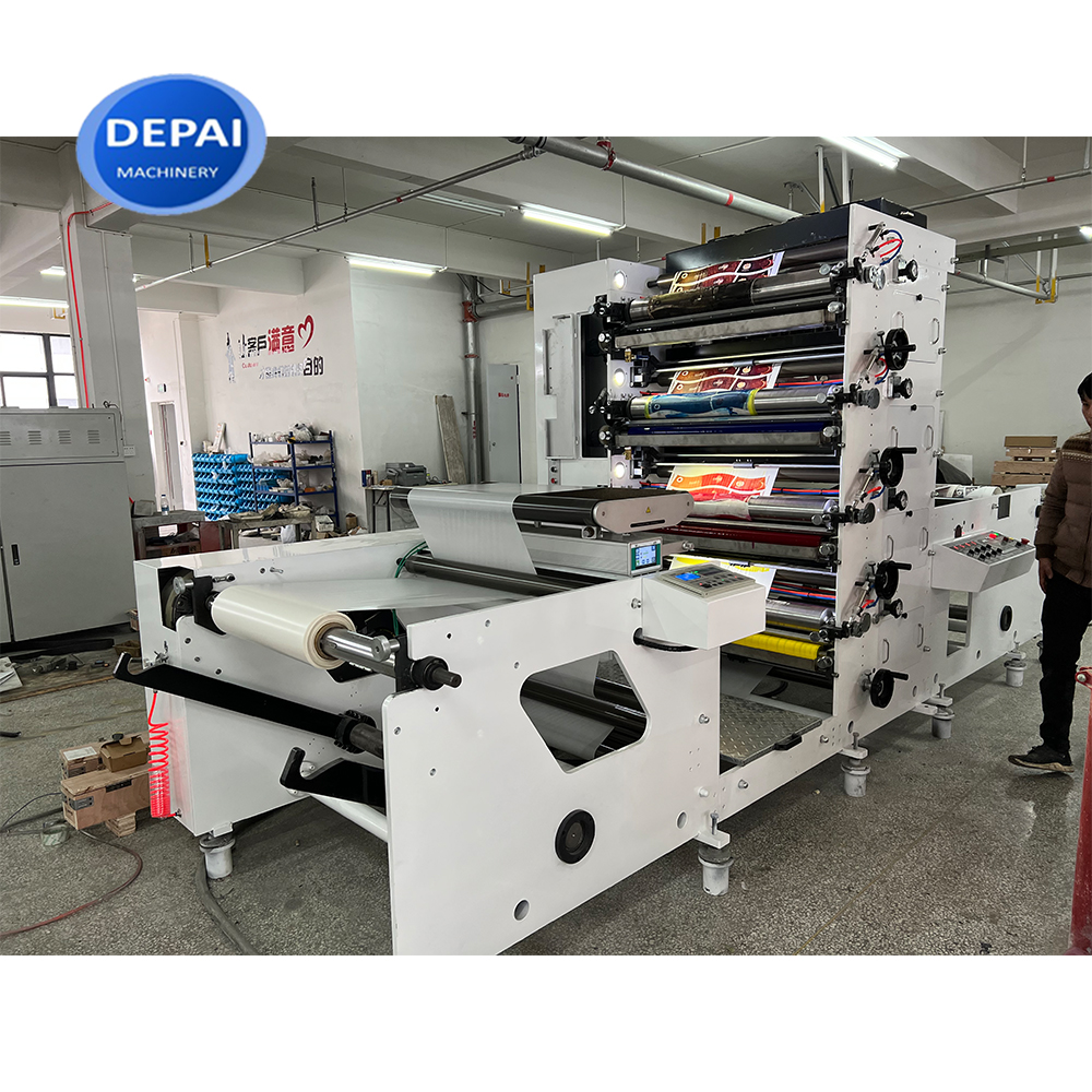 Small Multicolor Label Cutting Flexographic Printing Machine For Card Paper Bag Printing Machine