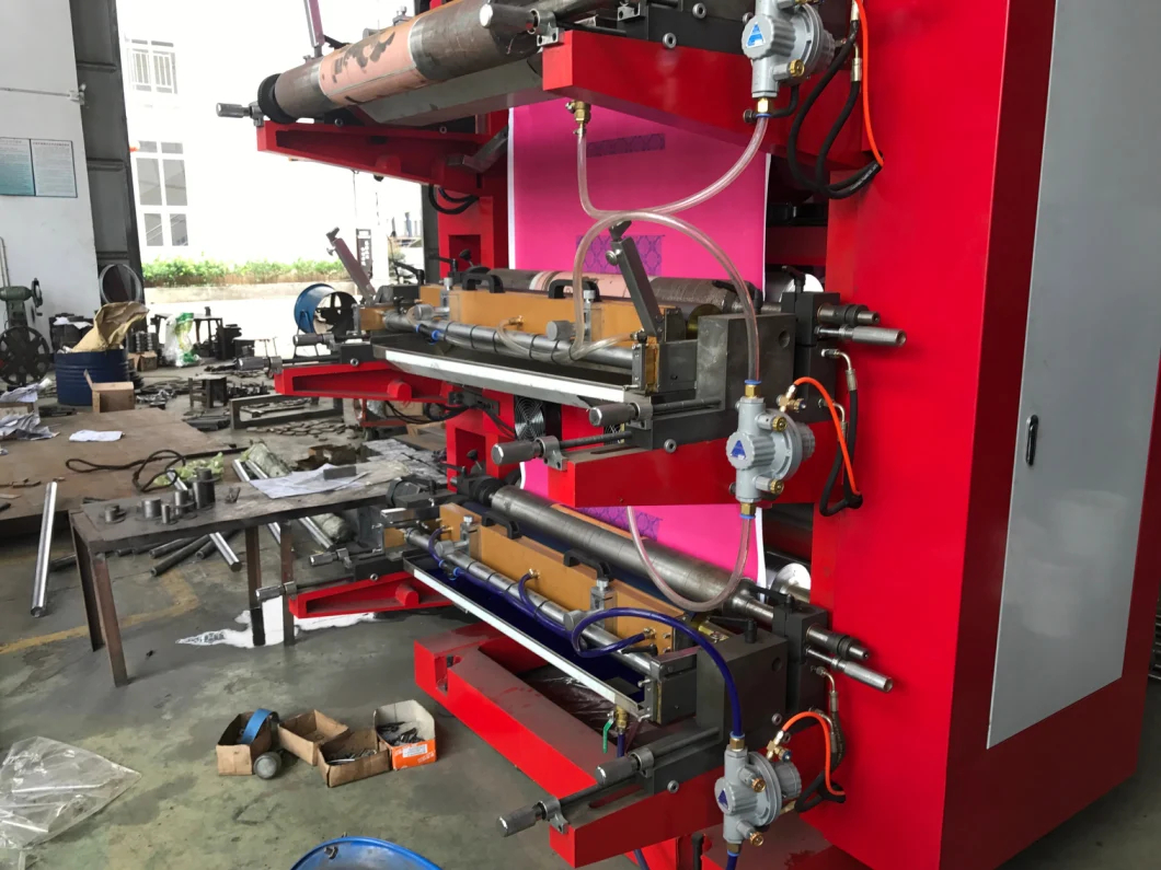 New 4-Color Automatic Digital Flexo Letterpress Tube Printer for Paper Sticker Label Printing with Stack Structure Roll to Roll