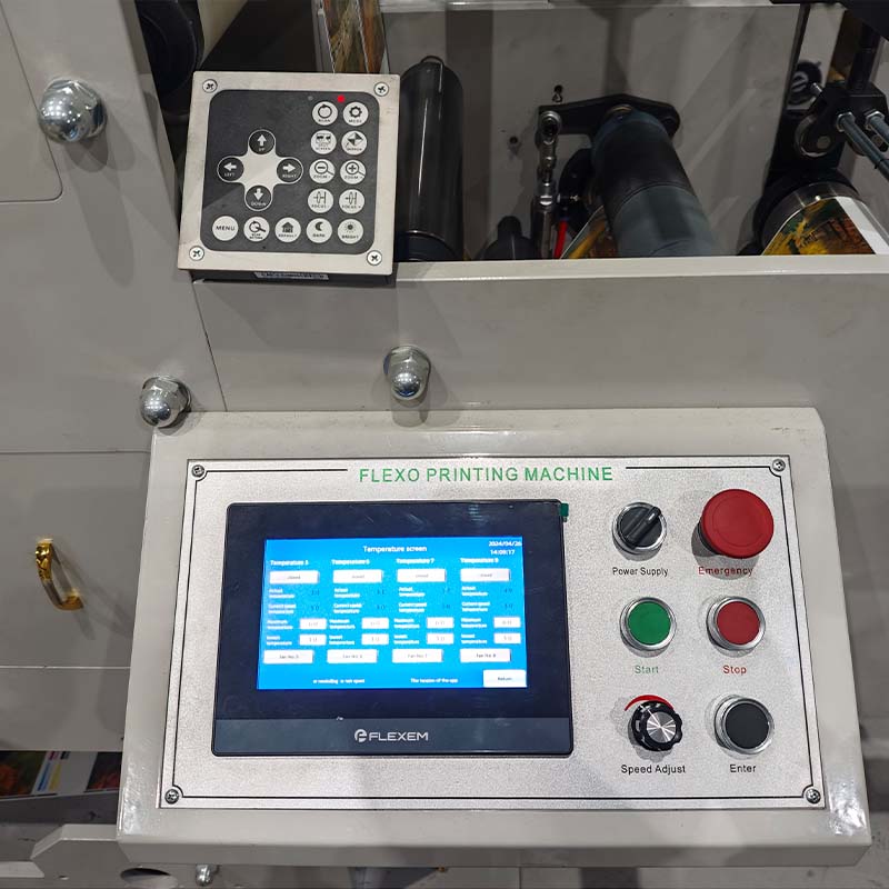 8-Color Flexo Printing Machine with 8 LED UV Automatic Label Printer Letterpress Plate Type for Roll to Roll Paper Printing