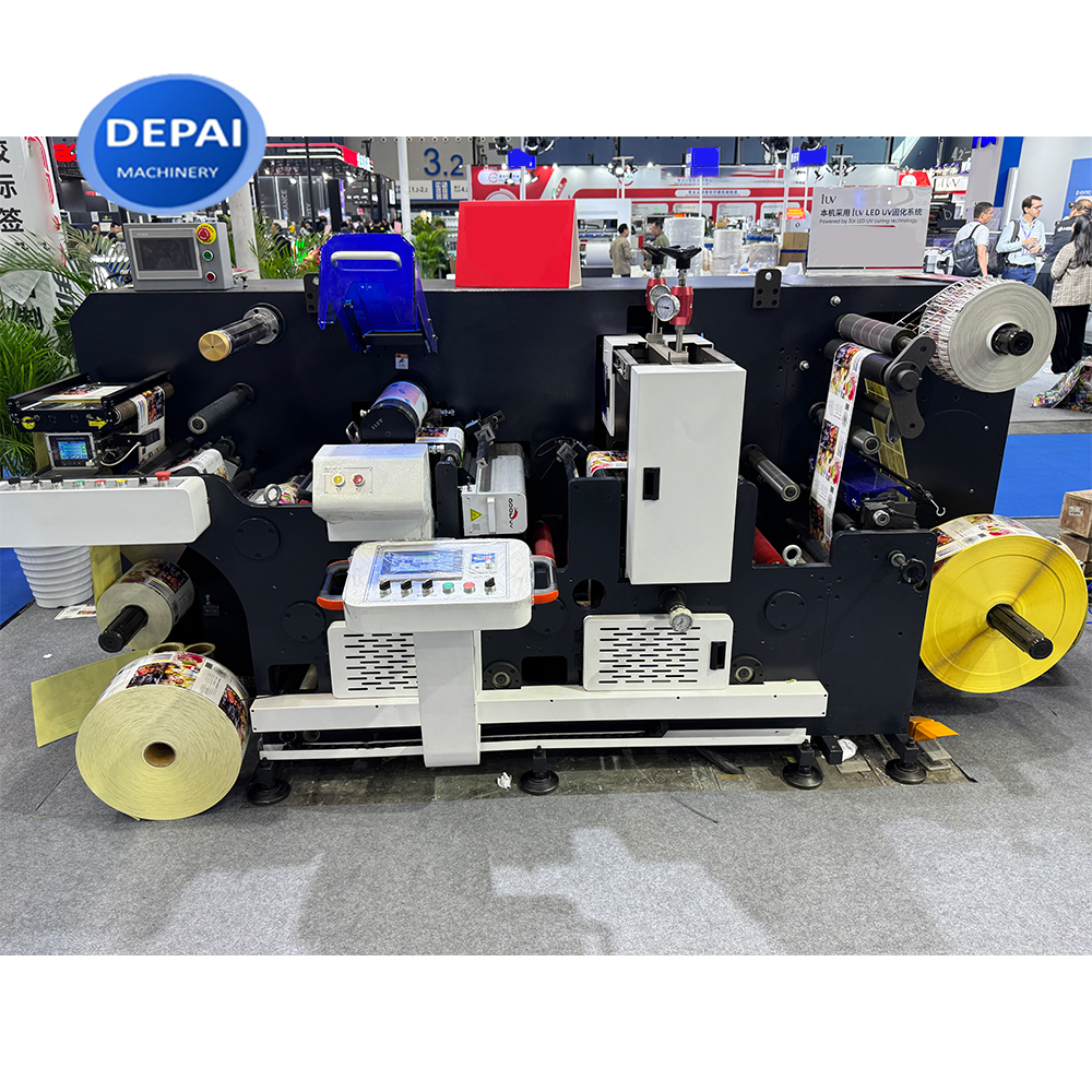 Narrow Web 350mm Multi Function Semi Rotary Intermittent Flexo Label Printing Machine