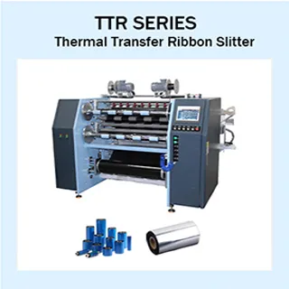 Multi-Functional Thermal Transfer Foil Barcode Ribbon Rewinder Machine UV Fluorescent Ribbon
