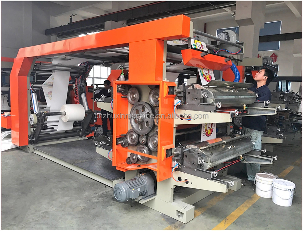 New 4-Color Automatic Digital Flexo Letterpress Tube Printer for Paper Sticker Label Printing with Stack Structure Roll to Roll