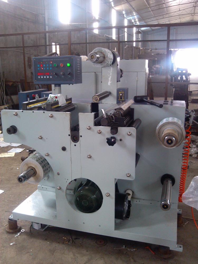 High Speed Manual Roll to Roll Adhesive Sticker Paper Film Label Slitting Machine with Rewinder New