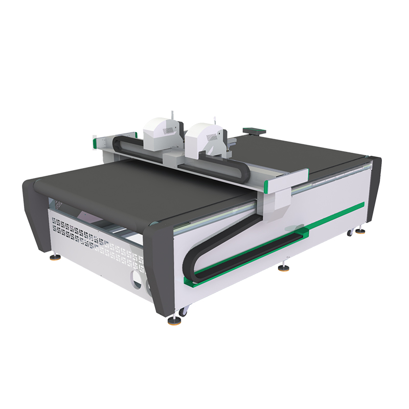 Oscillating knife cutting machine demo