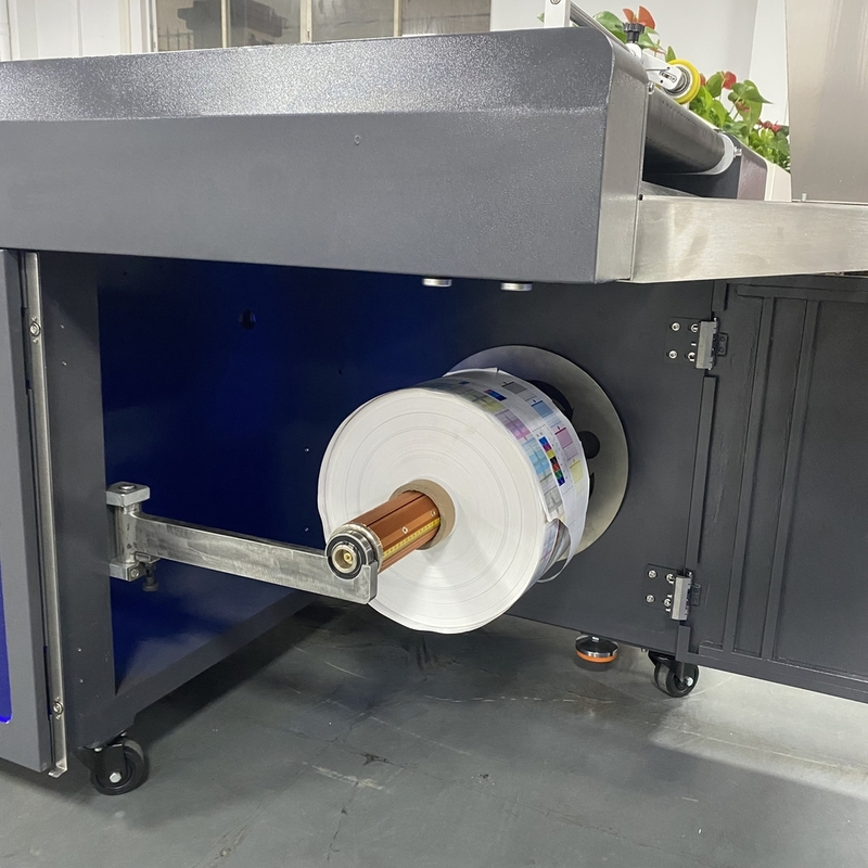 Cosmetic Packaging Feeder Rewinder Machine with UV Printing for High Quality Brand Label