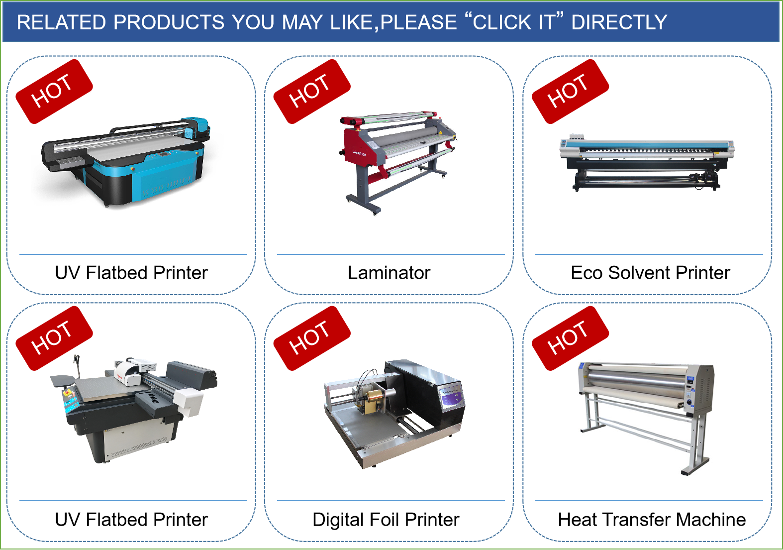 Related printing machinery products