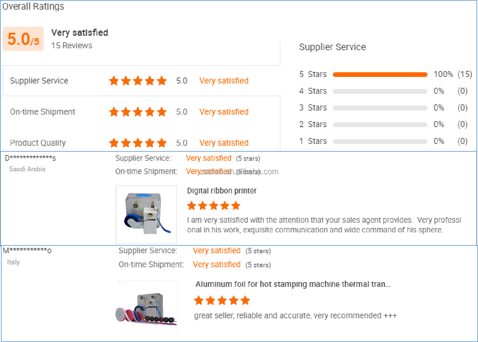 Ribbon printer printing quality feedback
