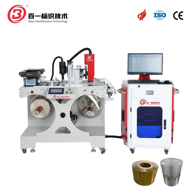 Rewinder machine with inkjet