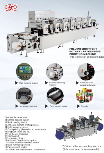 Automatic Intermittent Rotary Digital 6-Color 7-Station Label Printer Letterpress Printing Machine
