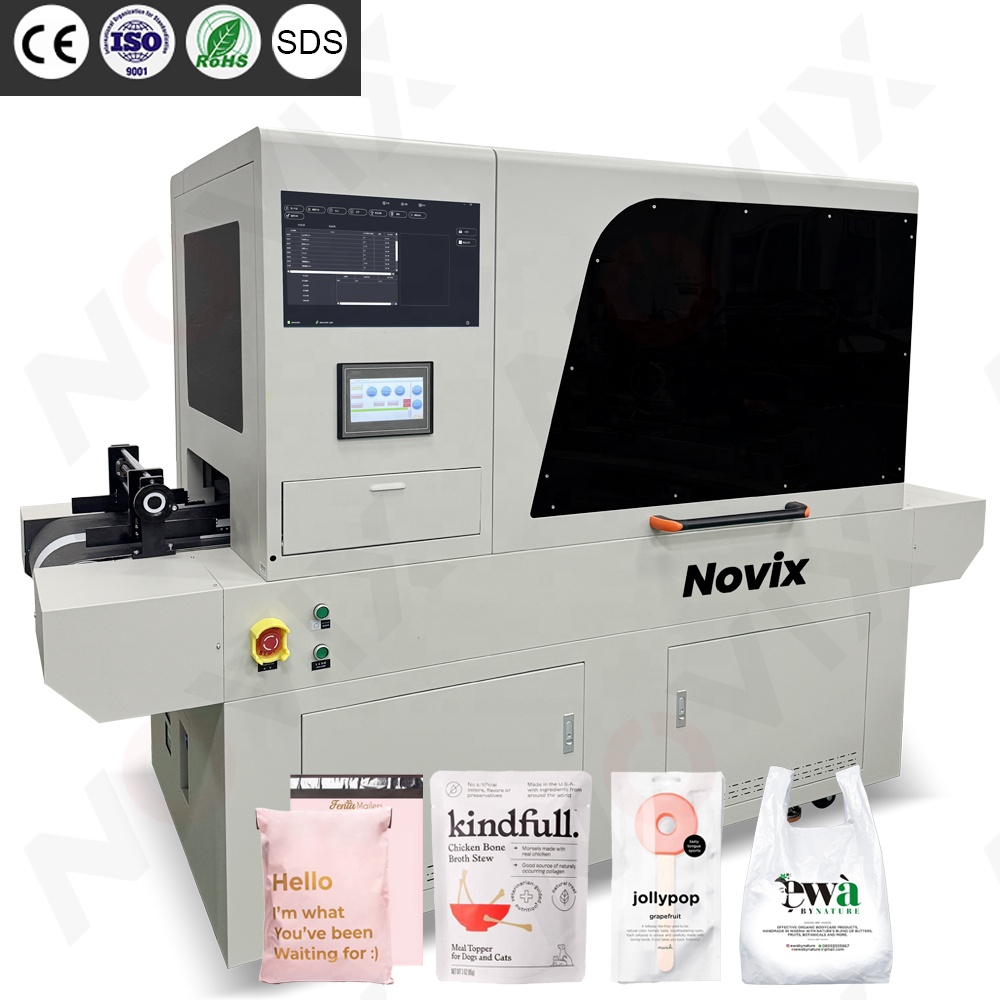 Renovix UV One Pass Printer Plastic Stand Up Pouch Digital Printer Machine Single Pass UV Logo Printing For PE Plastic Bag