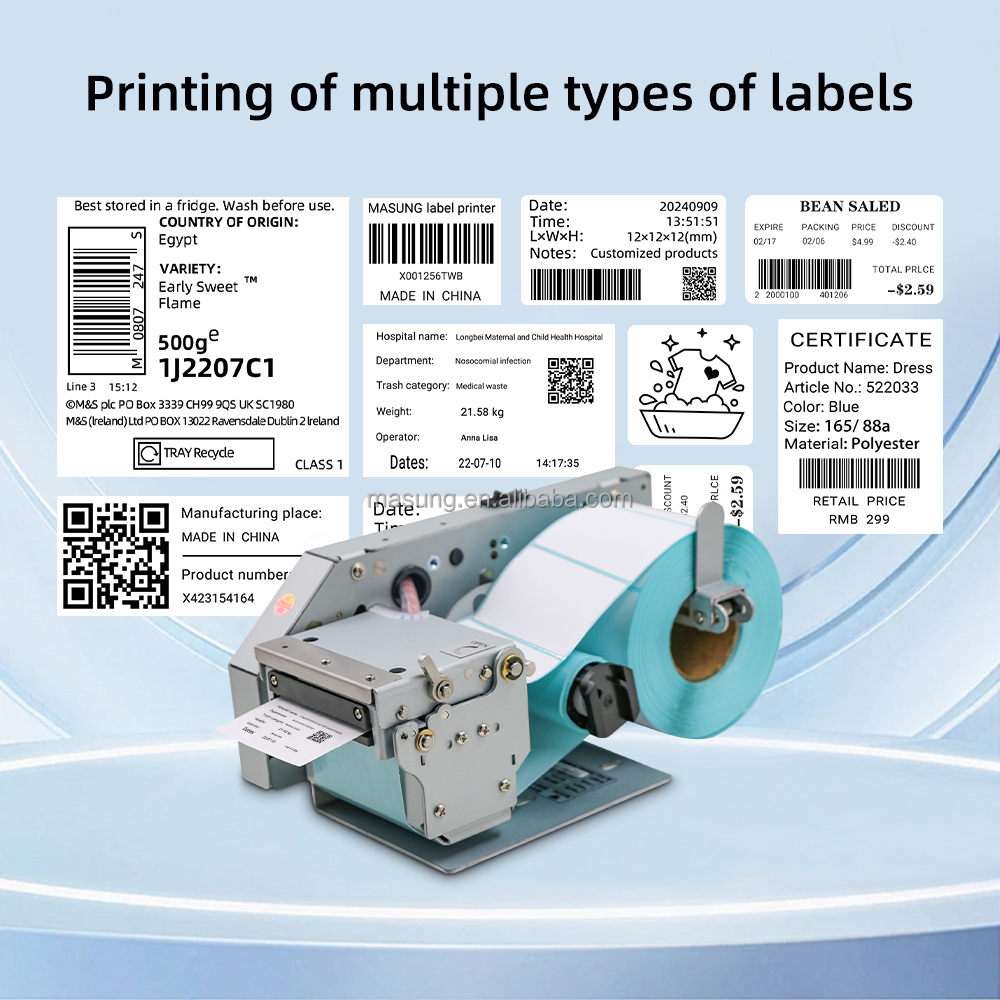 MASUNG MS-LP212A High Speed 58MM Roll To Roll Thermal Shipping Stickers Label Printer ReceiptThermal Label Printer Modules