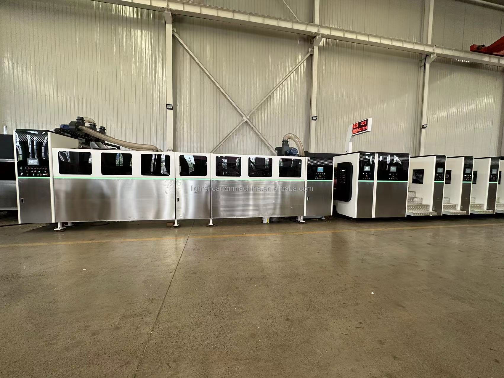 Fixed Stationery Type Flexo Printing with Folder Gluer Strapping Inline -- FFG Inline (Non-Stop Changing Order )