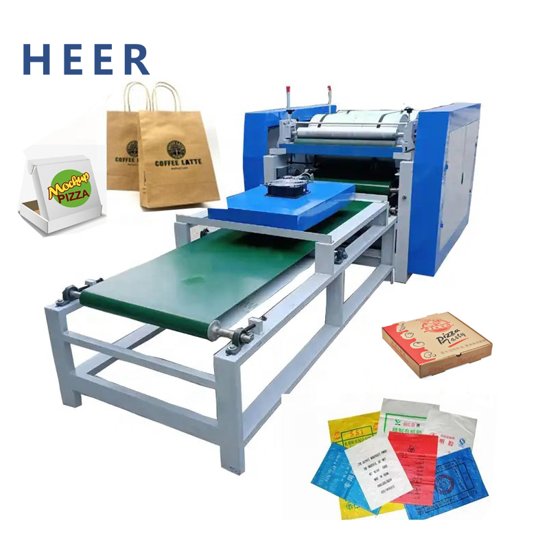 Roll to Roll Flexo Multi Color Pizza Package Box Poly Non Woven Pp Bags Kraft Paper Logo Letter Pattern Printing Printer Machine
