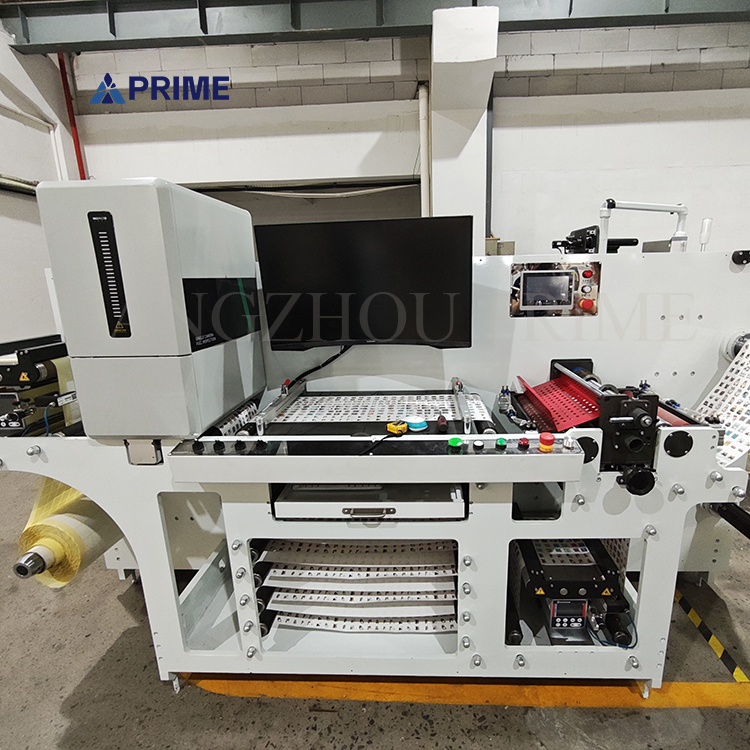 High Precision Narrow Web Flexo Rotary Label Inspecting Machine with Slitting for Self Adhesive Labels Stickers Paper